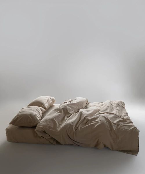 Постільна білизна Limasso Stonewashed Ranforse 160 х 220 см полуторне Oxford Tan 31617 фото