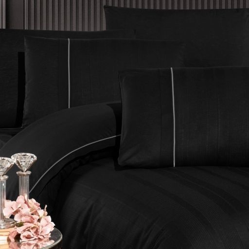 Постільна білизна First Choice Ranforce Deluxe DARK 200 х 220 см євро Fredan Black 40291 фото