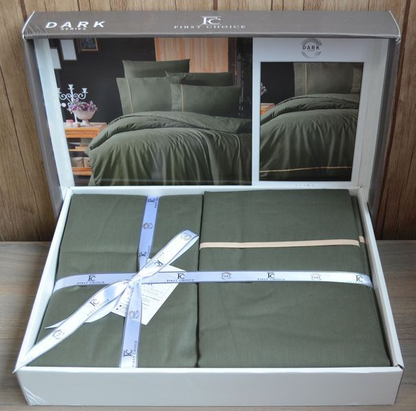 Постельное белье First Choice Alisa Green Евро Ranforce Deluxe 200 х 220 см 31289 фото