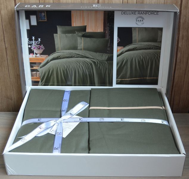 Постельное белье First Choice Alisa Green Евро Ranforce Deluxe 200 х 220 см 31289 фото