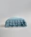 Постільна білизна Limasso Stonewashed Exclusive Ranforce 160 х 220 см Mineral Blue з рюшами 40427 фото 5