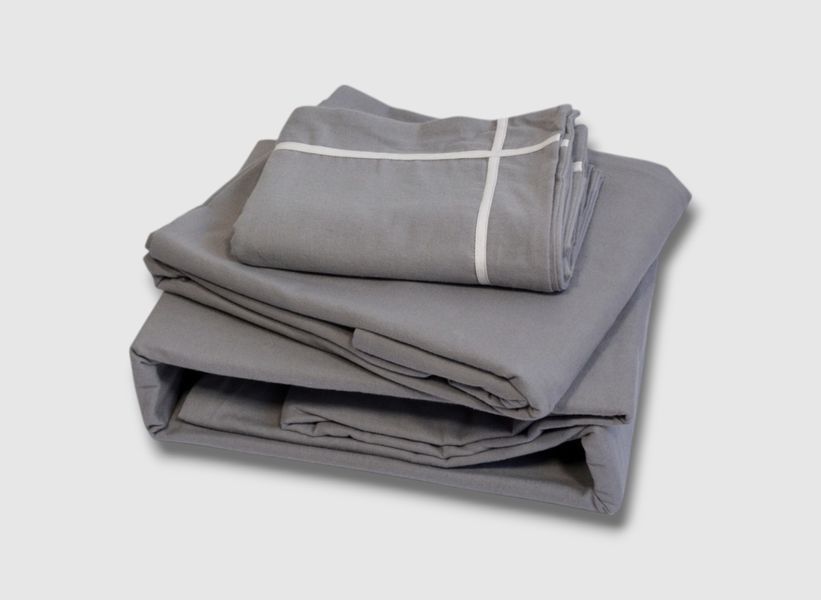 Комплект постільної білизни First Choice Flanel 200&times;220 см Soprano Grey 40708 фото