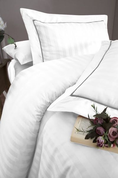 Постельное белье First Choice Novel Line White Полуторное Deluxe Satin 160 х 220 см  31145 фото