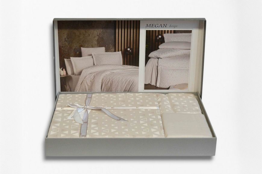 Постільна білизна First Choice Cotton Satin 200 х 220 см Megan Beige 41051 фото