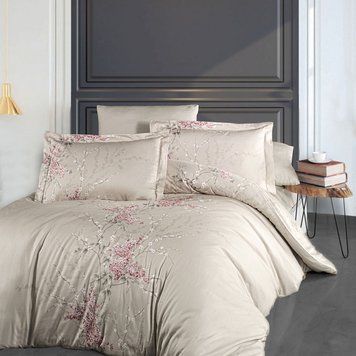 Постельное белье First Choice Cotton Satin 160 х 220 см (семейное) Wisteria Powder 31975 фото