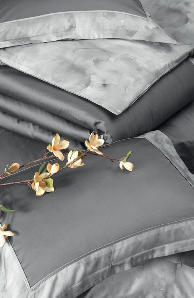 Постільна білизна La Romano Silk Satin 200&times;220 см Rivano Steelgrey 40789 фото