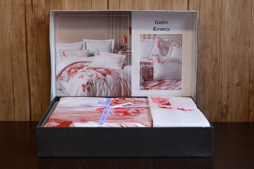 Комплект постельного белья ТМ Cotton Box Коллекция Elite Saten "Gules Kirmizi" Евро 50х70 31657 фото