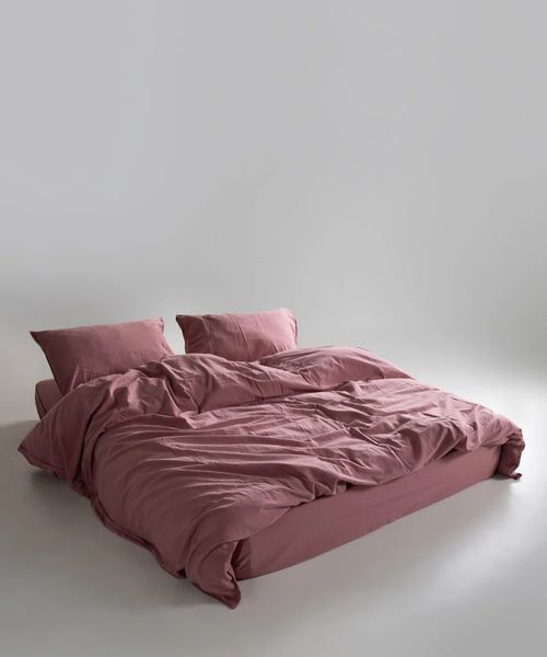 Постільна білизна Limasso Stonewashed Ranforse 200 х 220 см Old Rose, євро 31424 фото