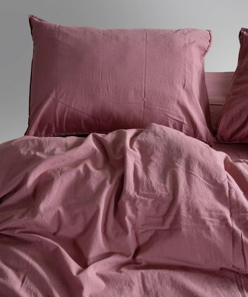 Постільна білизна Limasso Stonewashed Ranforse 200 х 220 см Old Rose, євро 31424 фото