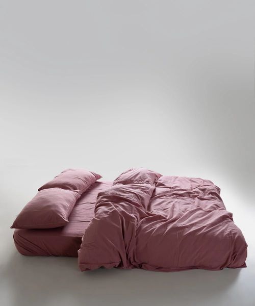 Постільна білизна Limasso Stonewashed Ranforse 200 х 220 см Old Rose, євро 31424 фото