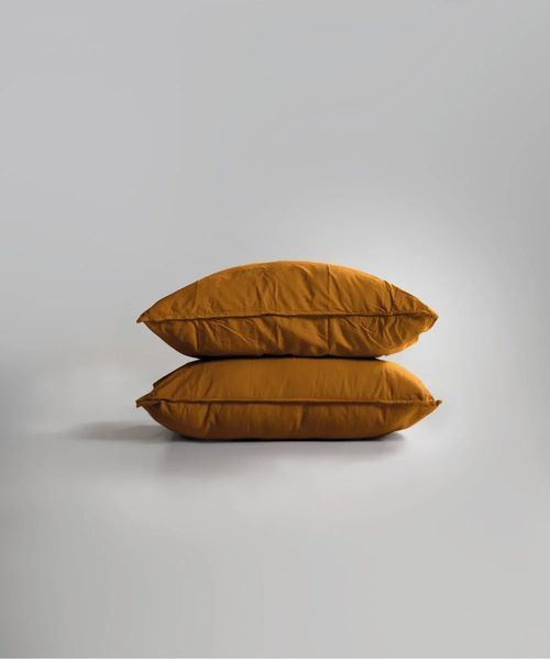 Постільна білизна Limasso Stonewashed Ranforse 200 х 220 євро Mustard 31351 фото