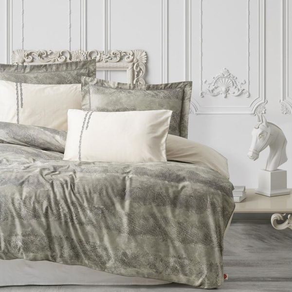 Комплект постільної білизни ТМ Cotton Box Коллекція Elite Saten "Sendero Haki" Євро 50х70 31658 фото