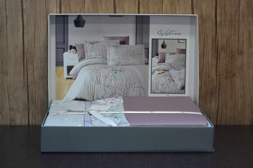 Постільна білизна First Choice Cotton Satin 200 х 220 см "Wisteria Lilac" 31973 фото