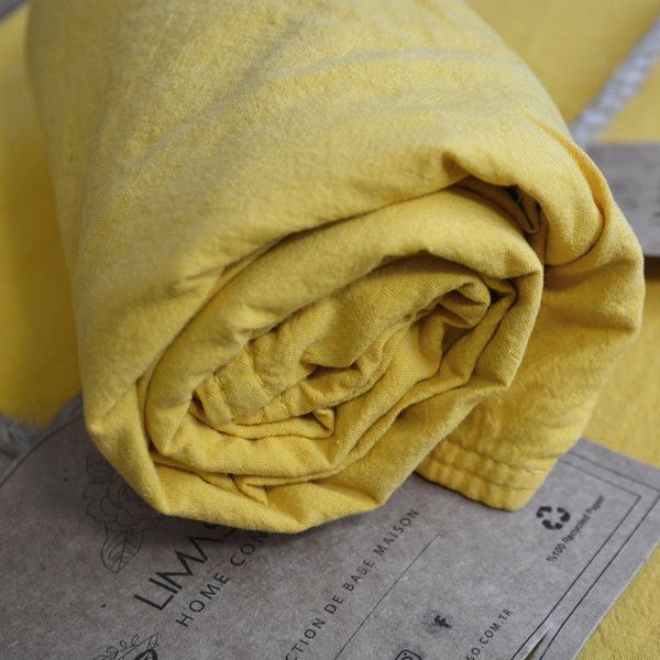 Постільна білизна Limasso Stonewashed Ranforse 200 х 220 євро Lemonade 31358 фото