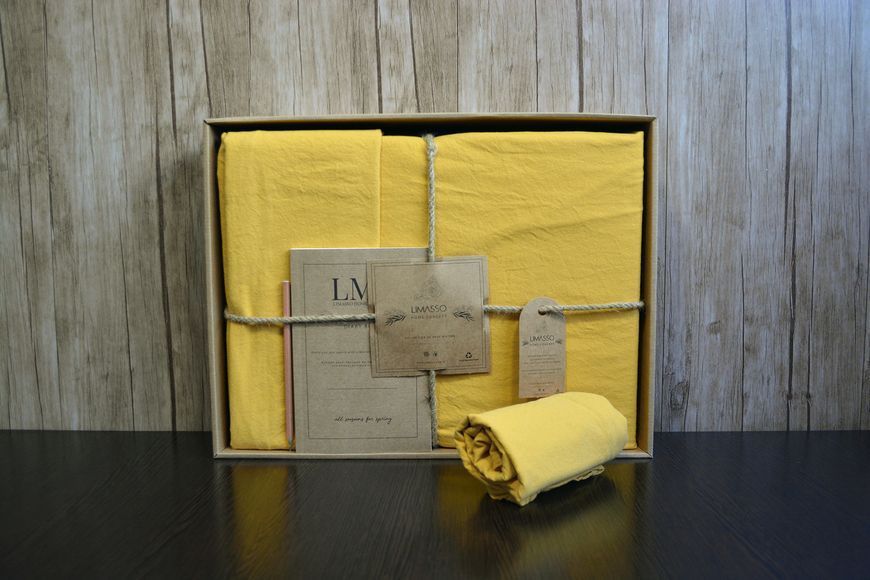 Постільна білизна Limasso Stonewashed Ranforse 160 х 220 см сімейний Lemonade 40124 фото