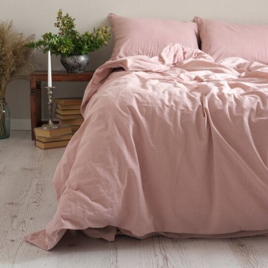 Постільна білизна Limasso Stonewashed Ranforse 200 х 220 євро Pale Mavue 31350 фото