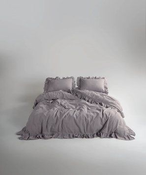 Постільна білизна Limasso Stonewashed Exclusive Ranforse 160 х 220 см сімейний Opal Grey 40272 фото