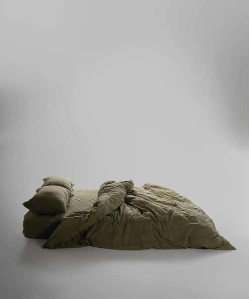 Постільна білизна Limasso Stonewashed 200 х 220 см (2 наволочки) Cassandra Olive 41681 фото