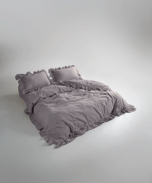 Постільна білизна Limasso Stonewashed Exclusive Ranforse 160 х 220 см сімейний Opal Grey 40272 фото