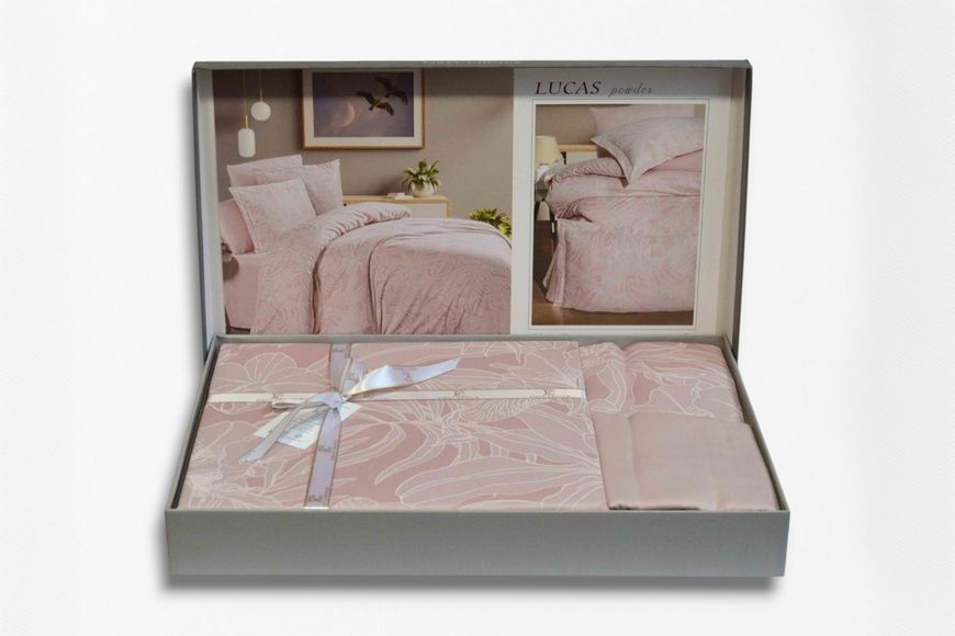 Постільна білизна First Choice Cotton Satin 160 х 220 см сімейна Lucas Powder 41044 фото