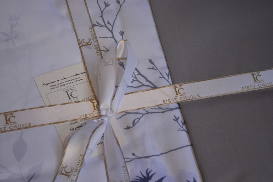 Постільна білизна First Choice Cotton Satin 160 х 220 см (сімейне) "Leena Lilac" 31863 фото