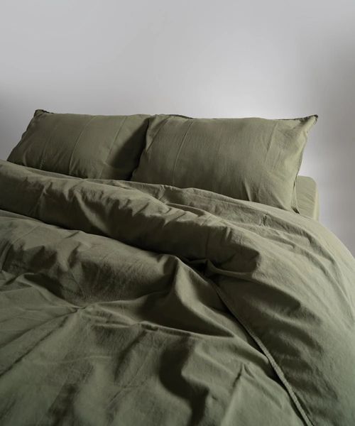 Постільна білизна Limasso Stonewashed Варена бавовна Standart 160х220 Capulet Olive полуторне 31596 фото