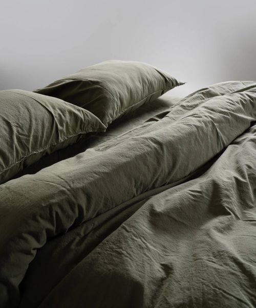 Постільна білизна Limasso Stonewashed Варена бавовна Standart 160х220 Capulet Olive полуторне 31596 фото