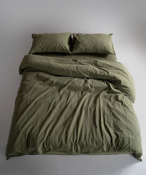 Постільна білизна Limasso Stonewashed Варена бавовна Standart 160х220 Capulet Olive полуторне 31596 фото