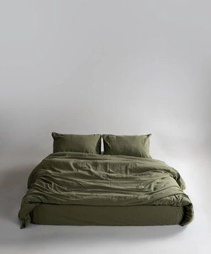 Постельное белье Limasso Stonewashed Вареный хлопок Standart 200х220 Capulet Olive евро 31548.1 фото