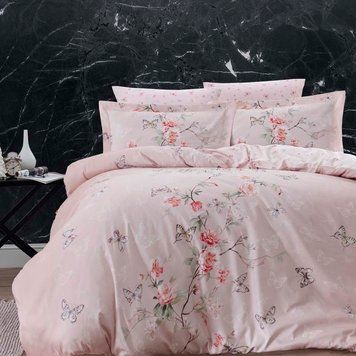 Постільна білизна First Choice Cotton Satin 160 х 220 см сімейний Matilde Powder 40753 фото