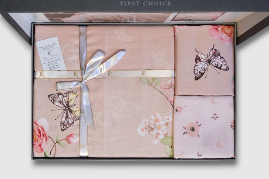Постільна білизна First Choice Cotton Satin 160 х 220 см сімейний Matilde Powder 40753 фото