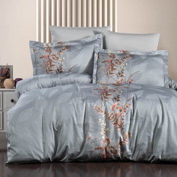 Постільна білизна First Choice Cotton Satin 200 х 220 см Albert Grey 40605 фото