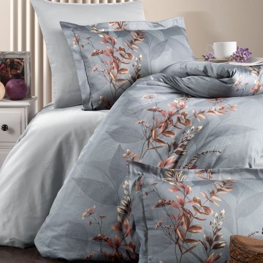 Постільна білизна First Choice Cotton Satin 200 х 220 см Albert Grey 40605 фото