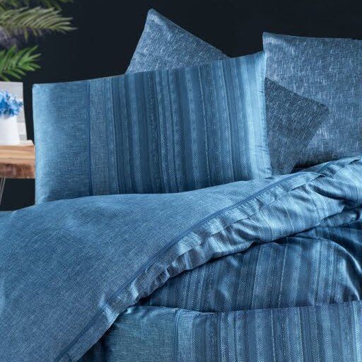 Постельное белье La Romano Premium Satin 200&times;220 см евро Talya Blue 31640 фото