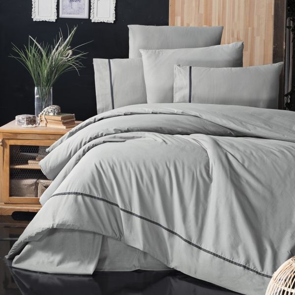 Постельное белье First Choice Alisa Grey Евро Ranforce Deluxe 200 х 220 см 31285 фото