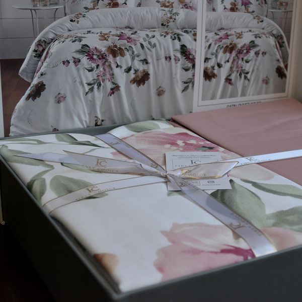 Постільна білизна First Choice Cotton Satin 160 х 220 см Serra Powder 31681 фото