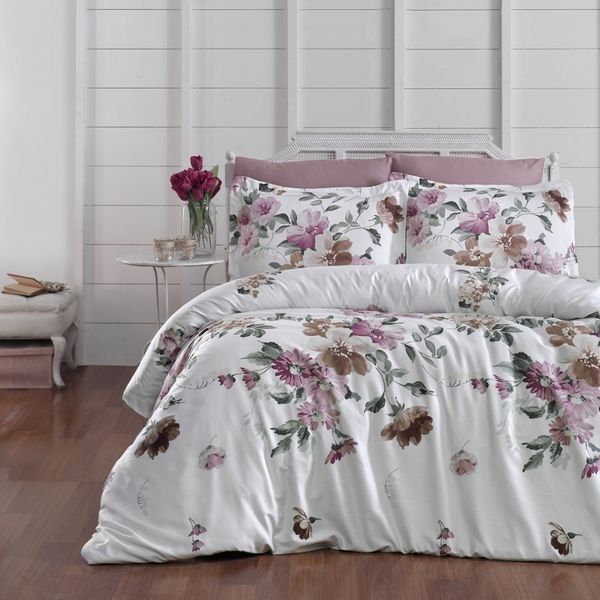 Постільна білизна First Choice Cotton Satin 160 х 220 см Serra Powder 31681 фото