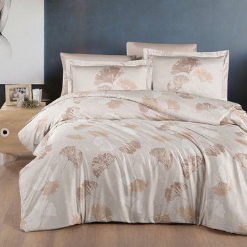 Постільна білизна First Choice Cotton Satin 160 х 220 см Sofira Beige 40401 фото