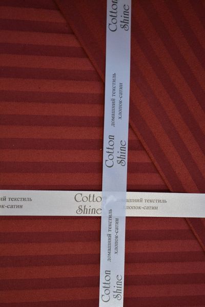 Постельное белье Cotton Shine Stripe Satin 200х220 Bordo 40041 фото