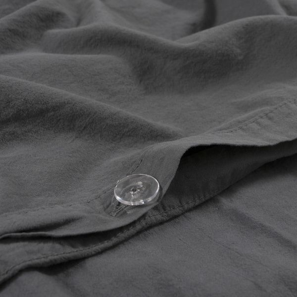 Постільна білизна Washed cotton - Kansas антрацит 200х220см євро svt-2000022350013 фото