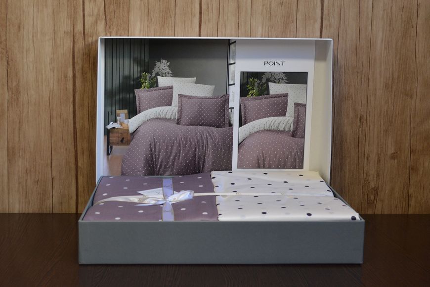 Постельное белье First Choice Cotton Satin 200 х 220 см "Point Lilac" 31600 фото