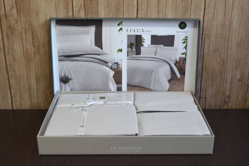 Постільна білизна La Romano Premium Satin 200&times;220 см Lucca Wind 32000 фото