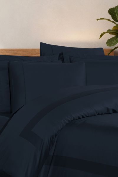 Постельное белье La Romano Mona Premium Satin 300TC 200&times;220см Montova Navy Blue 41597 фото