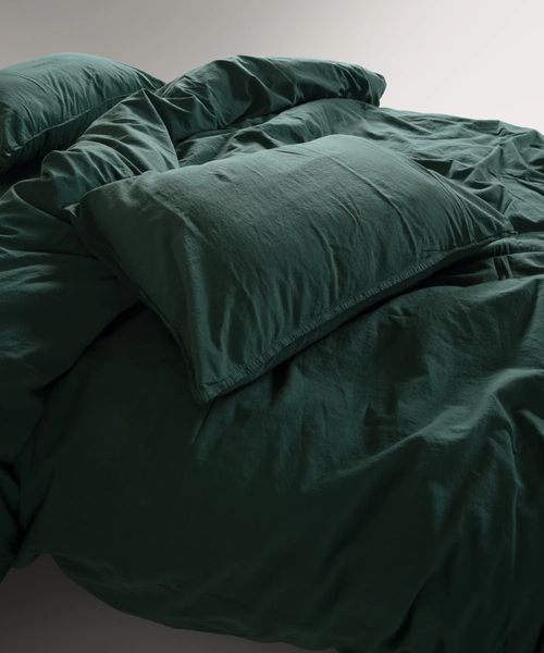 Постільна білизна Limasso Stonewashed Ranforse 160 х 220 см сімейний Dark Green 31613 фото