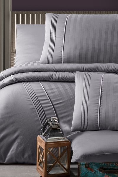 Постельное белье First Choice Deluxe Satin 200 х 220 см Modalife Quicksilve, євро 31984 фото