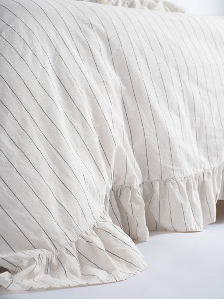 Постільна білизна Limasso Stonewashed Exclusive Ranforse 200 х 220 см Leila Snow White 41106 фото