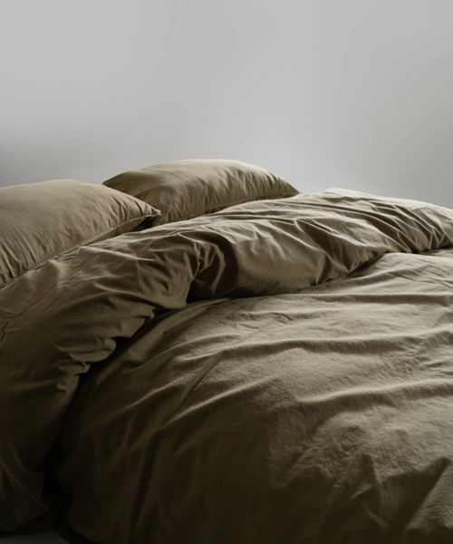 Постільна білизна Limasso Stonewashed Ranforse 160 х 220 см Olive полуторний. наволочка 50х70см -1шт 31480 фото