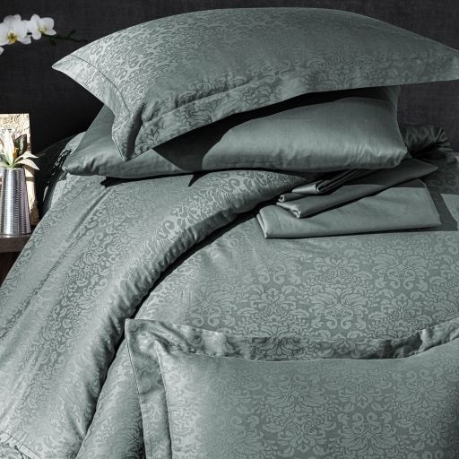 Постільна білизна First Choice Jacquard Satin DARK 200 х 220 см євро Misra Moonmist 31859 фото