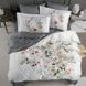 Постільна білизна La Romano Premium Satin 200&times;220 см Floral Grey, євро 31628 фото 1