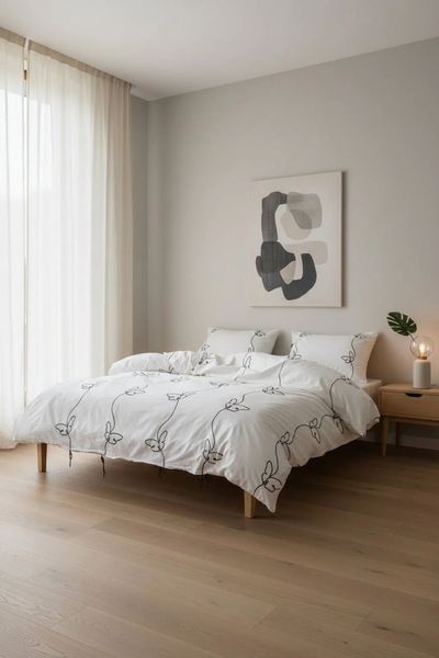 Постільна білизна Limasso Stonewashed 200 х 220 см Butterfly Snow White 41603 фото